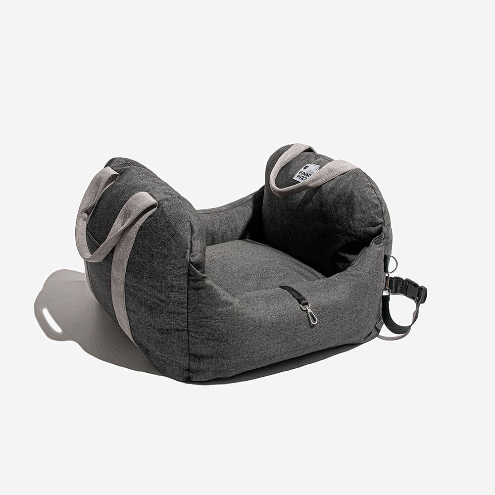 Siège de voiture pour chien à damier vintage et cœur - Image 28