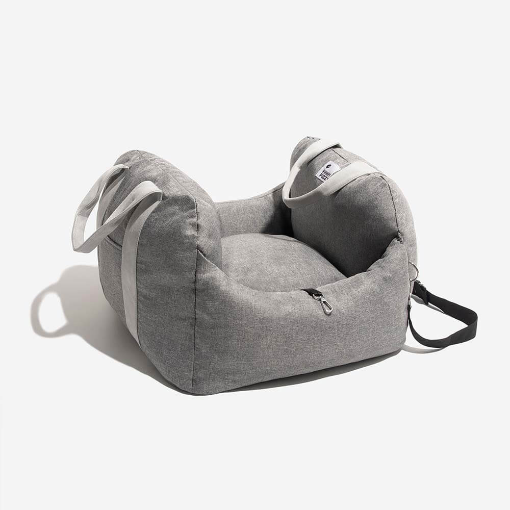 Siège de voiture pour chien à damier vintage et cœur - Image 29