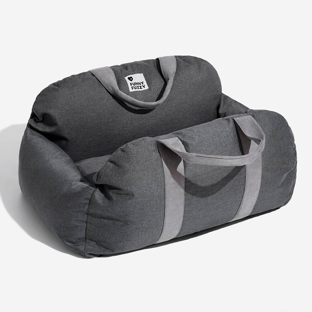 Siège de voiture pour chien à damier vintage et cœur - Image 30