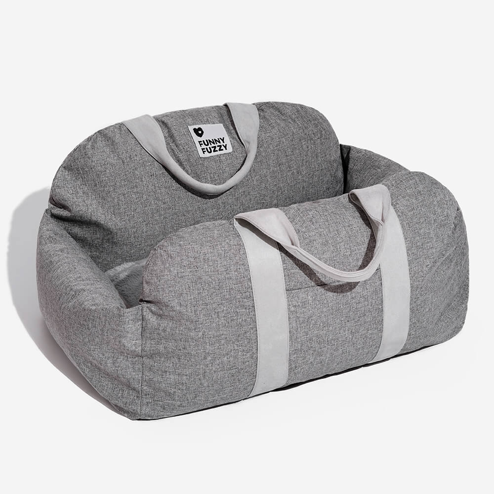 Siège de voiture pour chien à damier vintage et cœur - Image 31