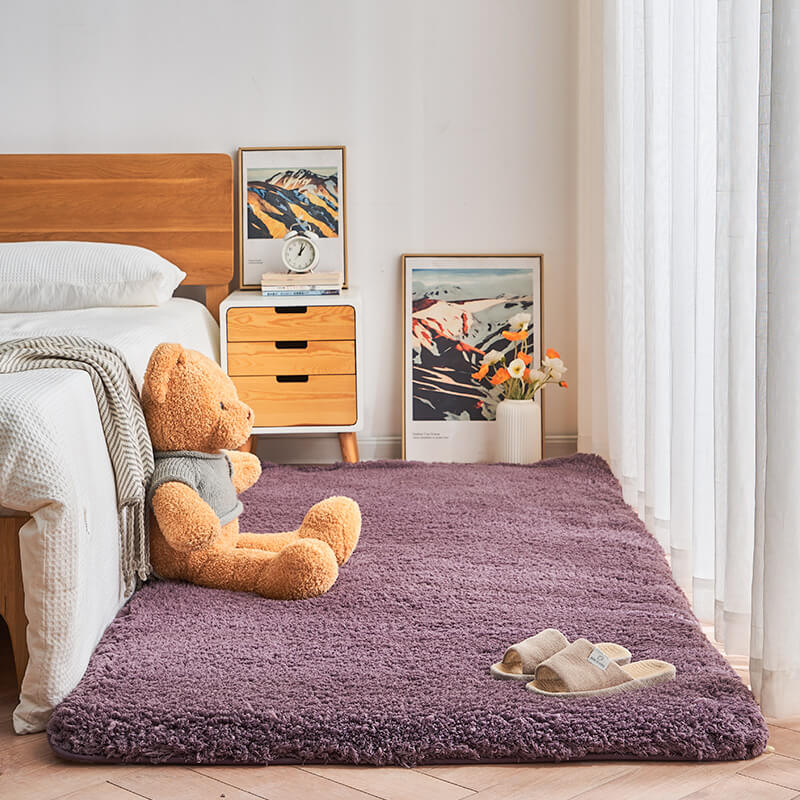 Tapis de chevet en peluche épaisse - Tapis extra doux et confortable - Image 3