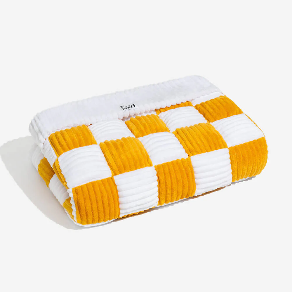 Tapis de protection pour chien à carreaux crème - Image 14