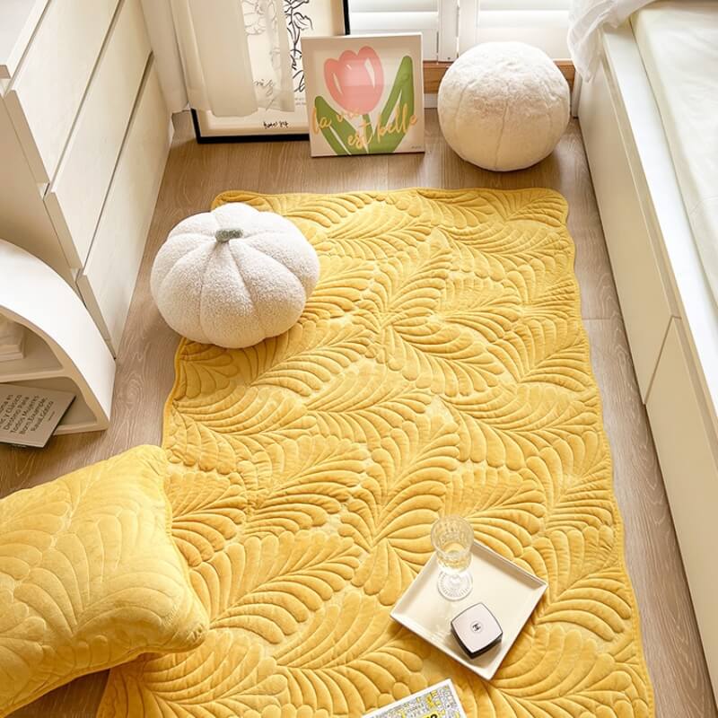Tapis en coton à motif de feuilles housse de canapé anti-rayures - Image 4