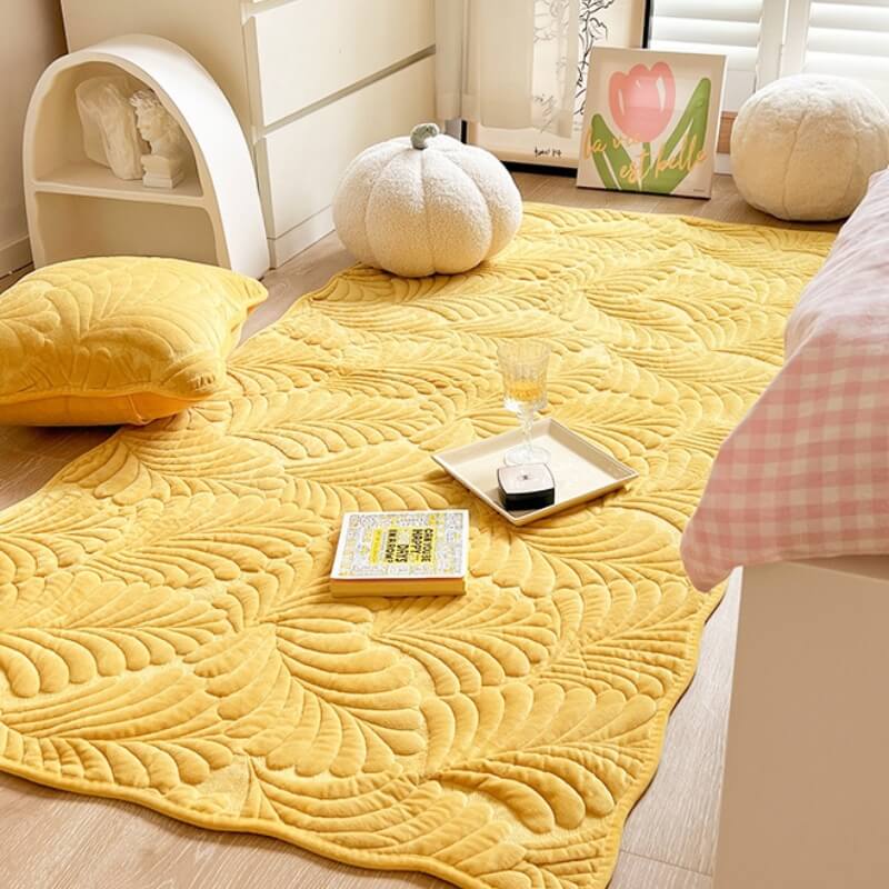 Tapis en coton à motif de feuilles housse de canapé anti-rayures - Image 7