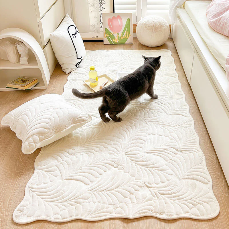 Tapis en coton à motif de feuilles housse de canapé anti-rayures - Image 8