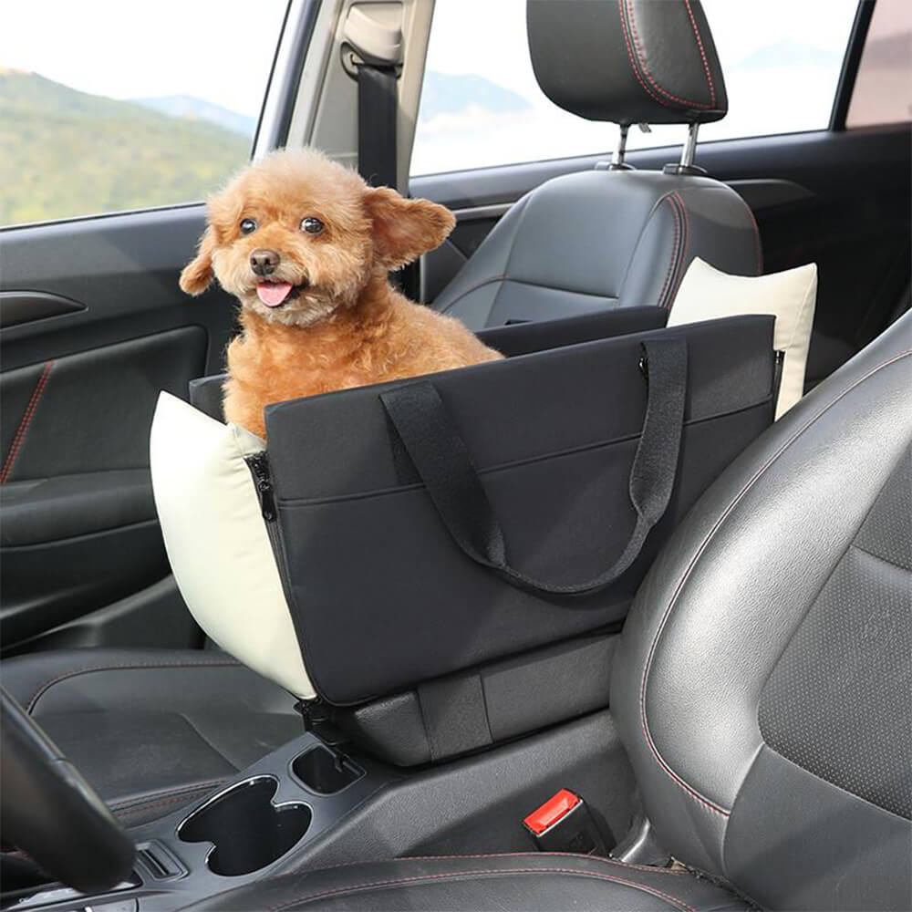 Transporteur de voyage pour animaux de compagnie portable et imperméable avec bloc de couleurs pour console de voiture - Image 13
